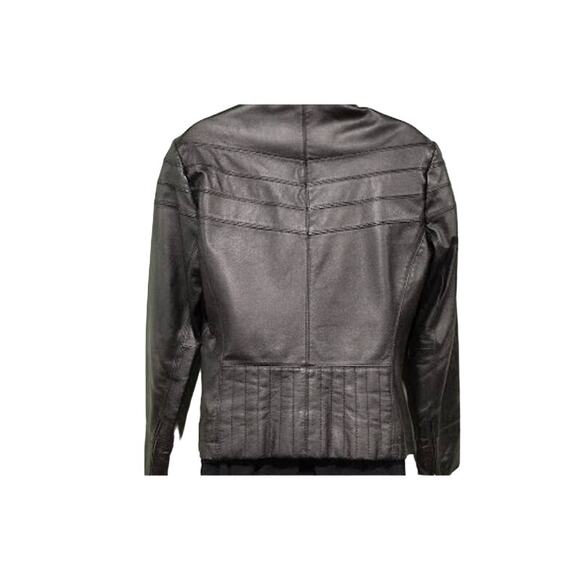 Street Legal Zip Up Leather Jacket, Zip Pockets & Cuffs, Black, Sz S - Picture 4 of 9